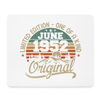 1952 Juni 1952 Original - Juni 1952 Jubiläum - Mousepad (Querformat) - Weiß - Vorne