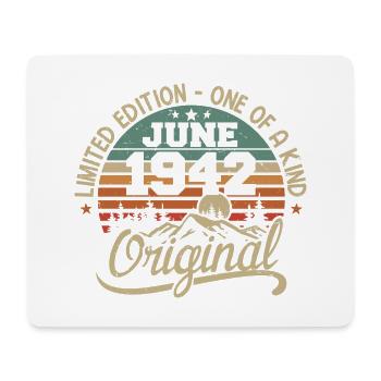 1942 Juni 1942 Original - Juni 1942 Jubiläum - Mousepad (Querformat) - Weiß - Vorne
