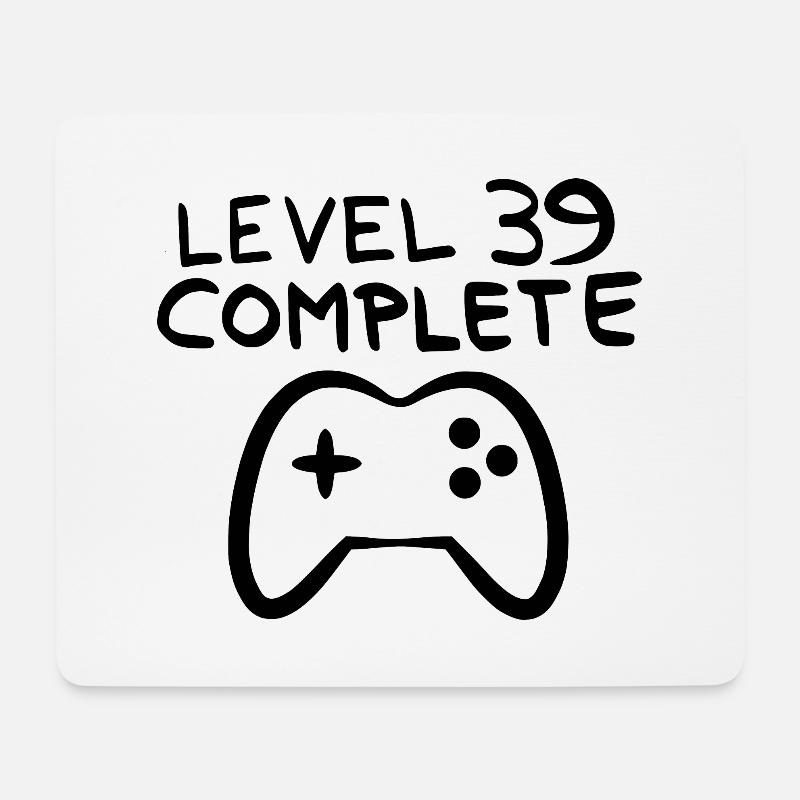 Level 39 abgeschlossen 39.Geburtstag - Mousepad (Querformat) - Weiß