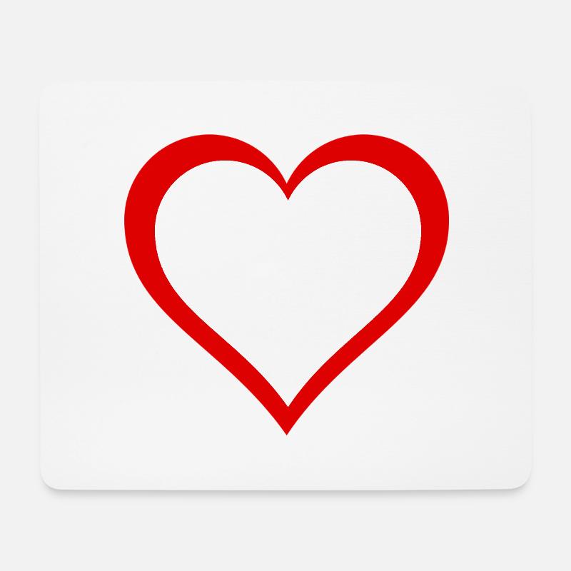 Herz, Liebe, Liebe, Liebe, Liebe # - Mousepad (Querformat) - Weiß