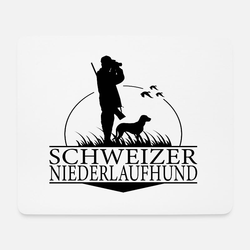 Schweizer Niederlaufhund Jagdhunderasse Wilsigns - Mousepad (Querformat) - Weiß