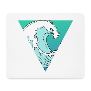 welle im dreieck - Mousepad (Querformat) - Weiß - Vorne
