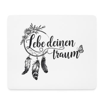 Lebe deinen Traum für einen Optimisten - Mousepad (Querformat) - Weiß - Vorne