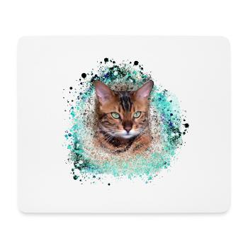 American Lynx, cat, bengal, leo, tiger, painting, - Mouse Pad (horizontal) - white - Front