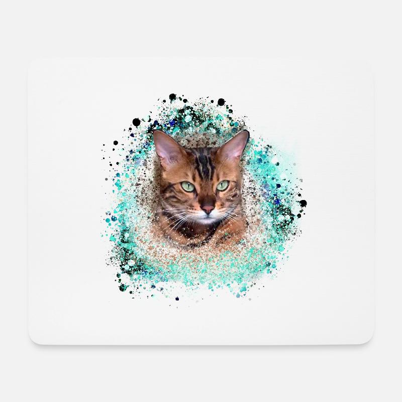 American Lynx, Katze, bengal, Leo, tiger, Malerei, - Mousepad (Querformat) - Weiß