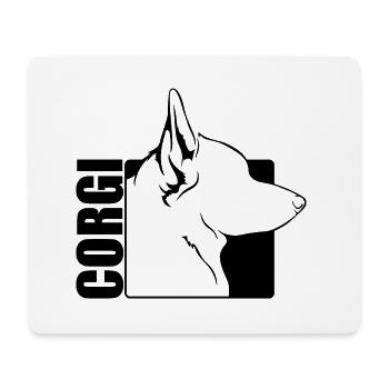 Corgi Profil Hunde Hund Wilsigns - Mousepad (Querformat) - Weiß - Vorne