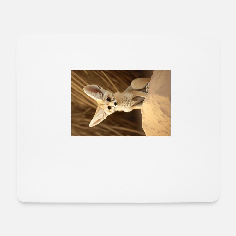 Fennek Wüstenfuchs Tier Afrika - Mousepad (Querformat) - Weiß