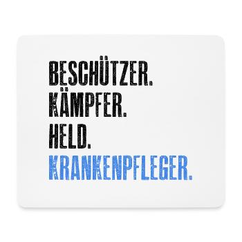 Beschützer Kämpfer Held Krankenpfleger - Pfleger - Mousepad (Querformat) - Weiß - Vorne