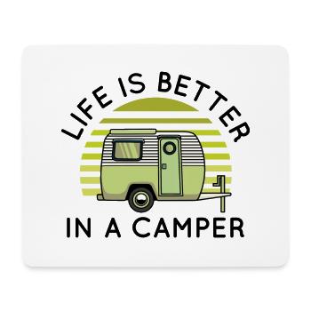 Das Leben ist besser in einem Camper - Mousepad (Querformat) - Weiß - Vorne
