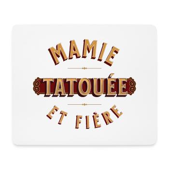 Mamie tatouée humour tatouage cadeau grand-mère - Tapis de souris (format paysage) - blanc - Devant
