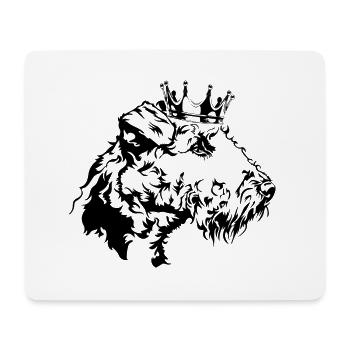 Airedale Terrier Krone Hund Hunde Wilsigns - Mousepad (Querformat) - Weiß - Vorne