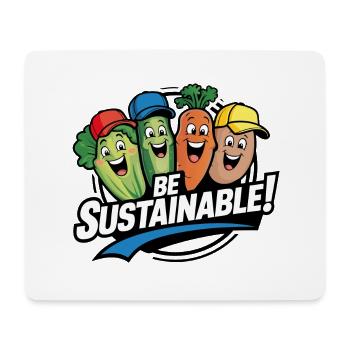 Sustainability Funny vegetables are happy for veggies - Mouse Pad (horizontal) - white - Front