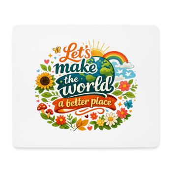 Let's Make the World a Better Place - Mouse Pad (horizontal) - white - Front