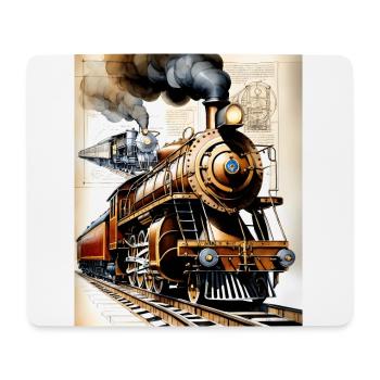 Train #1 - Mouse Pad (horizontal) - white - Front