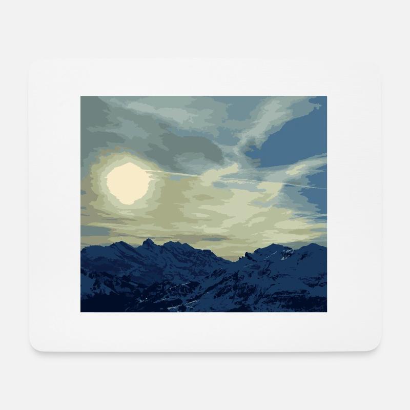 Swiss Mountains - Grindelwald - Mouse Pad (horizontal) - white