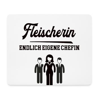 Fleischerin Chefin Selbstständigkeit Firma Gründen - Mousepad (Querformat) - Weiß - Vorne