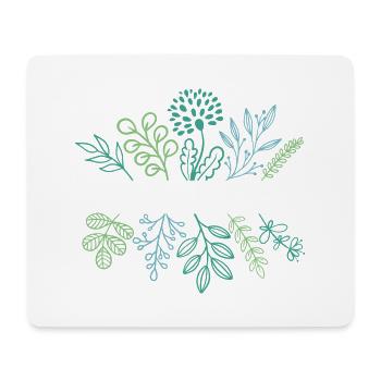 no rain no flowers - Mousepad (Querformat) - Weiß - Vorne