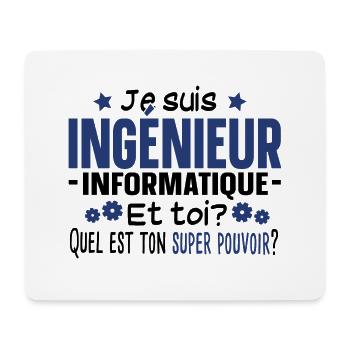 Ingénieur Métier Informatique Humour Citations - Tapis de souris (format paysage) - blanc - Devant