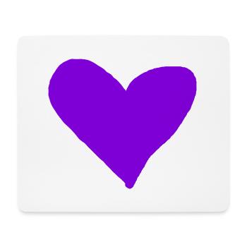 Herz lila Geschenkidee violett Herzchen Liebe - Mousepad (Querformat) - Weiß - Vorne