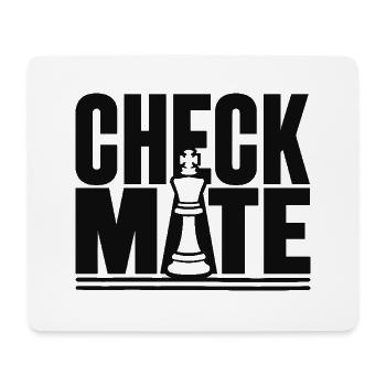 Check Mate für einen Schachspieler - Mousepad (Querformat) - Weiß - Vorne