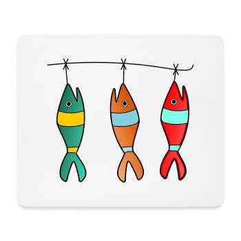 FISH. APRIL FOOL. HOLIDAY. SUMMER. HUMOR - Mouse Pad (horizontal) - white - Front