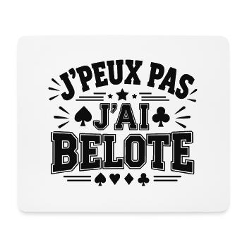 Ich kann nicht, ich habe belote Geschenk-Humor - Mousepad (Querformat) - Weiß - Vorne