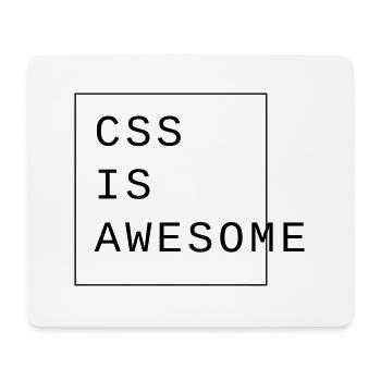 css is awesome webdesign - Mouse Pad (horizontal) - white - Front