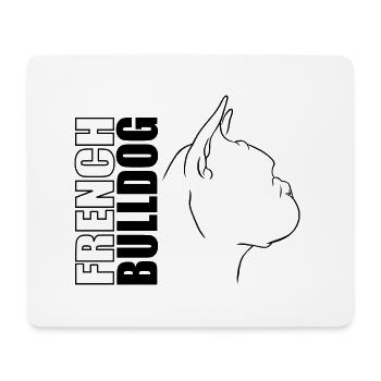 Profil Bouledogue Français Chiens Chien Wilsigns - Tapis de souris (format paysage) - blanc - Devant