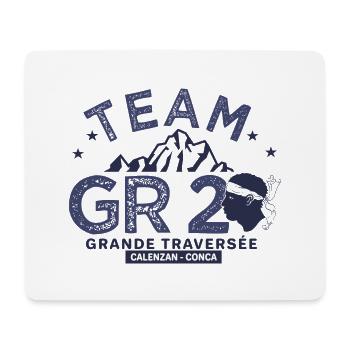 GR 20 randonnee gr 20 team randonnée Corse - Tapis de souris (format paysage) - blanc - Devant