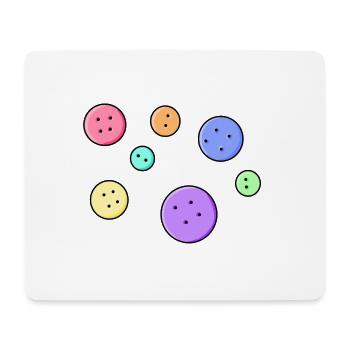 funny colorful buttons hobby handmade DIY gift - Mouse Pad (horizontal) - white - Front