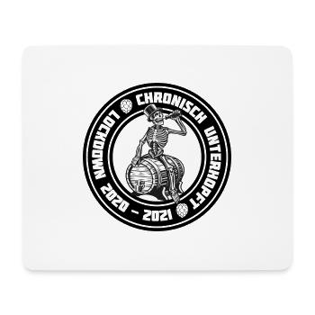 Chronisch Unterhopft Lockdown Bier Spruch - Mousepad (Querformat) - Weiß - Vorne