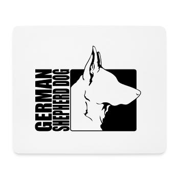 German Shepherd Dog Profil Hunde Hund Wilsigns - Mousepad (Querformat) - Weiß - Vorne