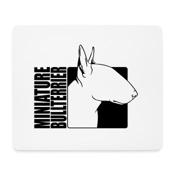 Miniature Bull Terrier Profile Dog Dogs Wilsigns - Mouse Pad (horizontal) - white - Front