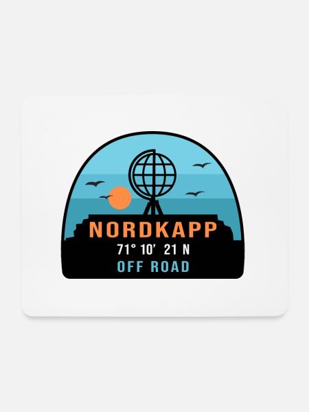 Nordkapp norwegen geländegängig - Mousepad (Querformat) - Weiß