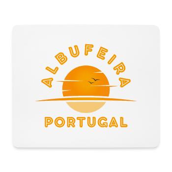 Albufeira Portugal Sunset Logo - Mouse Pad (horizontal) - white - Front