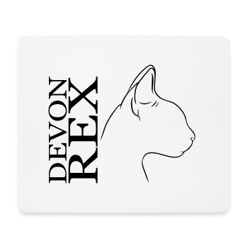 Devon Rex Profile Cats Cat Wilsigns - Mouse Pad (horizontal) - white - Front