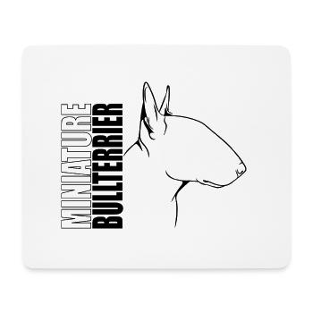 Miniature Bull Terrier Profile Dog Dogs Wilsigns - Mouse Pad (horizontal) - white - Front