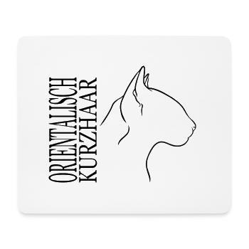 Orientalisch Kurzhaar Profil Katzen Katze Wilsigns - Mousepad (Querformat) - Weiß - Vorne
