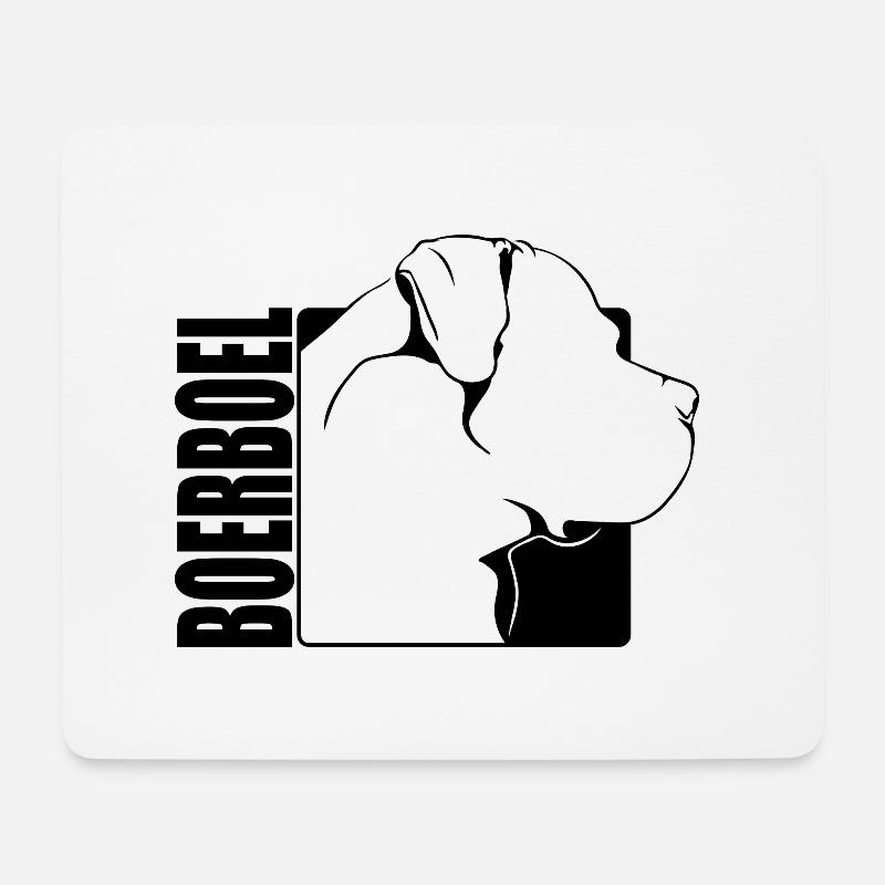 Boerboel Profil Hunde Hund Wilsigns - Mousepad (Querformat) - Weiß