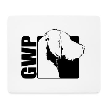 GWP German Wirehaired Pointer Profil Hund Wilsigns - Mousepad (Querformat) - Weiß - Vorne