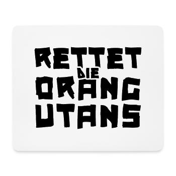 Schriftzug Rettet OU schwarz - Mousepad (Querformat) - Weiß - Vorne