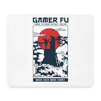 Temple Gamer Fu - Tapis de souris (format paysage) - blanc - Devant