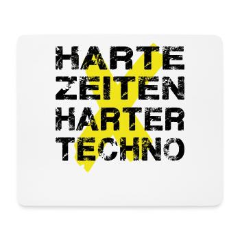 Harte Zeiten Harter Techno - Mousepad (Querformat) - Weiß - Vorne