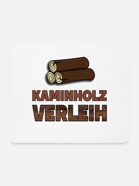 Kaminholz Verleih Feuerholz Vermietung Geschenk - Mousepad (Querformat) - Weiß