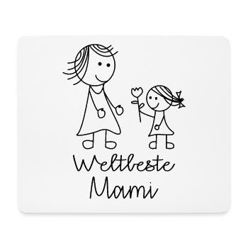 Weltbeste Mami - Mousepad (Querformat) - Weiß - Vorne