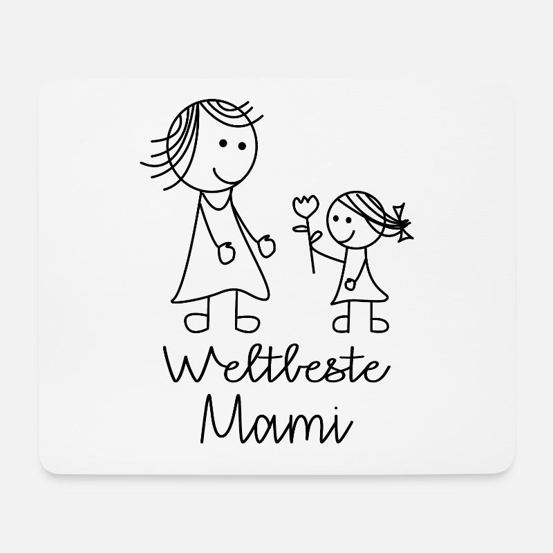 Weltbeste Mami - Mousepad (Querformat) - Weiß