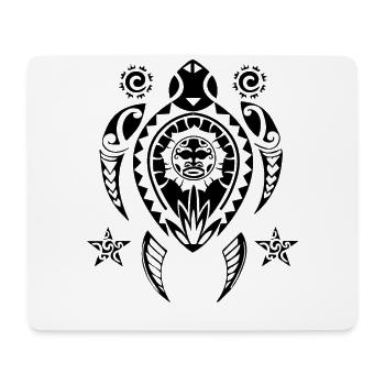 Sea Turtle Maori Tribal Tattoo - Mouse Pad (horizontal) - white - Front