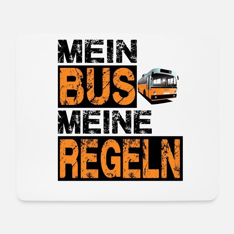 Mein Bus meine Regeln - Mousepad (Querformat) - Weiß
