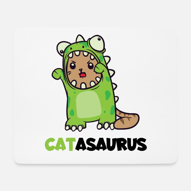 Catasaurus Katze Dino Kostüm Dinosaurier - Mousepad (Querformat) - Weiß