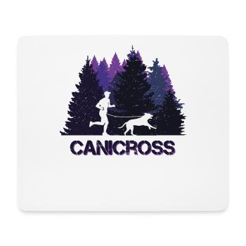 Canicross, Joggen und Hundesport im Gelände - Mousepad (Querformat) - Weiß - Vorne